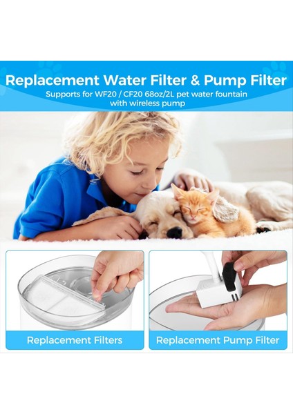 9pcs Kedi Su Çeşmesi Filtresi Yedek Pet Su Çeşmesi Filtresi WF20/CF20 Kablosuz Pompalar Kedi Su Çeşmesi (Yurt Dışından) fırsatları