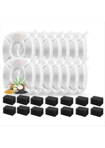 28PCS Kedi Su Çeşmesi Değiştirme Filtreleri Su Çeşme Filtreleri 95OZ/2.8L Kedi Pet Çeşmesi Için Filtre Ön Filtre Süngerleri (Yurt Dışından)