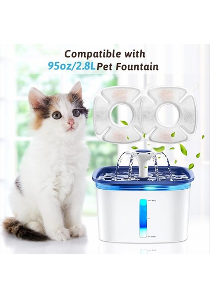 28PCS Kedi Su Çeşmesi Değiştirme Filtreleri Su Çeşme Filtreleri 95OZ/2.8L Kedi Pet Çeşmesi Için Filtre Ön Filtre Süngerleri (Yurt Dışından) modelleri