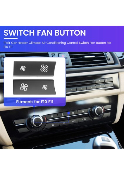 1 Çift Araç Isıtıcısı Iklimlendirme Klima Kontrol Anahtarı Fan Düğmesi (Yurt Dışından) fırsatları