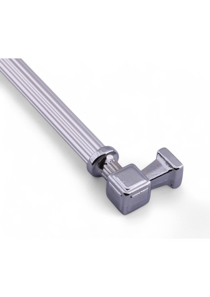 Mobilya Çekmece Mutfak Dolabı Dolap Kulpları Kulb 22.4 cm 128 mm Çizgili Krom Renk Metal Kulp indirimleri