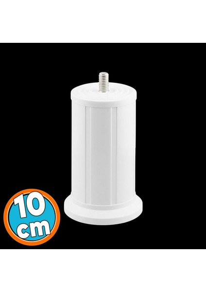 Mobilya Baza Tv Ünitesi Yükseltme Ayağı Destek Ayağı 1 Adet 10 cm Beyaz Plastik