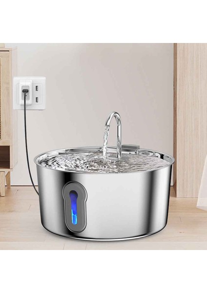 Pet Su Çeşmesi Stainles Çelik Pet Fountain Içmek Için Köpek Su Ultra Şerif Pompası Kediler Için Köpek Içinde Çoklu Evcil Hayvanlar (Yurt Dışından) fırsatları