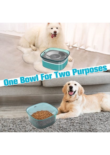 70 Oz Köpek Su Kasesi 2l Dökülme Köpek Kasesi Büyük Kapasite Dökülme Geçirmez Yavaş Su Besleyici, Sıçrama Köpek Kasesi Evcil Hayvan Yeşili (Yurt Dışından) indirimleri
