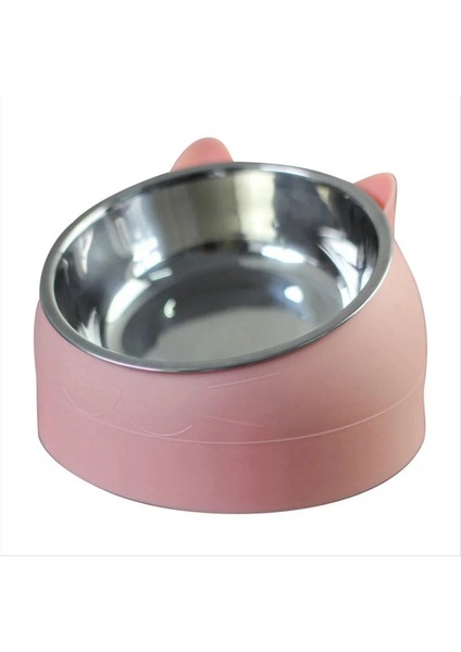 Yükseltilmiş Stand Pet Bowl Pet Besleme Kediler Için Kedi Su Kasesi Köpekler Besleyici Kaseleri, Pembe (Yurt Dışından)