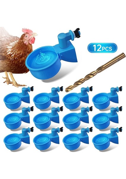 Tavuk Waterer Daha Büyük Otomatik Tavuk Waterer Bardak Diy Kümes Hayvanları Tavuk Waterer Kiti 5 Galon Tavuk, Ördek 12 Pcs (Yurt Dışından) fiyatları