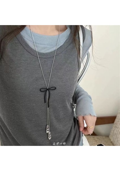 Yeni Çin Zen Uzun Bronz Tüy Kolye Vintage Bohem Etnik Tarzı Çift Jumper Giyim Uzun Aksesuarlar (Yurt Dışından)