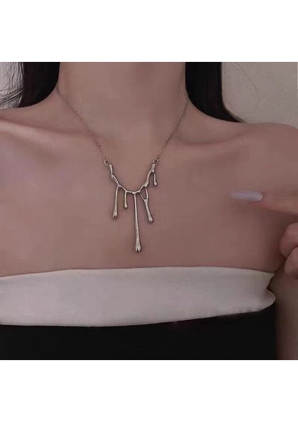 Yeni Kolye Niş Tasarım Birinci Sınıf Mizaç Duygusu Basit Köprücük Kemiği Zinciri Çok Yönlü Basit Hafif Lüks Kolye (Yurt Dışından)