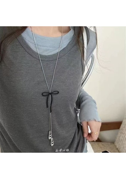 Yeni Çin Zen Uzun Bronz Tüy Kolye Vintage Bohem Etnik Tarzı Çift Jumper Giyim Uzun Aksesuarlar (Yurt Dışından)