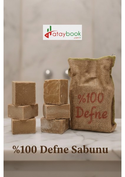 Hatay %100 Saf Defne Sabunu 1 kg Ham Defne Yağı Sabunu 6 Adet