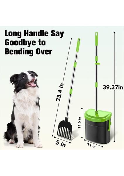 Pooper Scoopers Döner Çöp Kutusu &amp; Tırmık 100 Atık Torba, Paslanmaz Çelik Saplı Pooper Scoopers Büyük Orta Orta Küçük Köpekler (Yurt Dışından) indirimleri