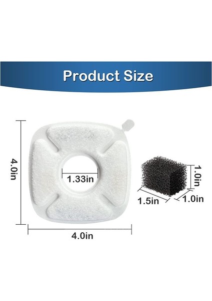 20 Paket Yedek Filtreler ve 20 Paket Yedek Pet Su Filtreleri Değiştirme, Üçlü Filtrasyon Sistemi Kedi Çeşmesi (Yurt Dışından) indirimleri