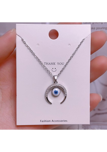 Yeni Çelik Zinciri Dönen Kolye Kolye Kadın Basit Yüz Aksesuarlı Hafif Lüks (Yurt Dışından)