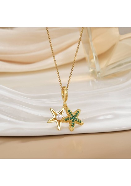 Yeni Çelik Zinciri Dönen Kolye Kolye Kadın Basit Yüz Aksesuarlı Hafif Lüks (Yurt Dışından)