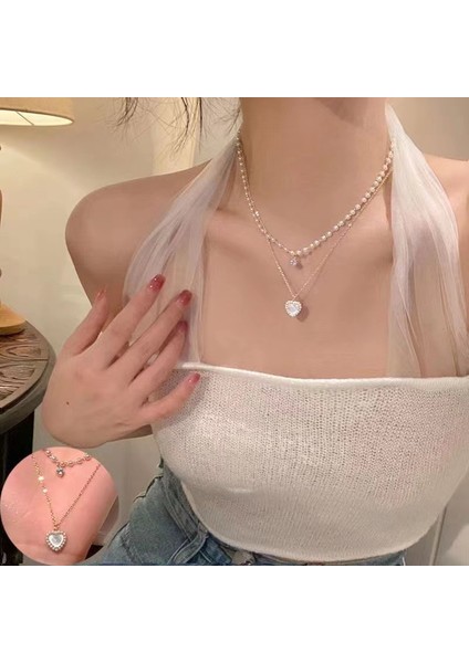 Yeni Ekleme Japonya ve Güney Kore Kolye Tasarım Duygusu Gelişmiş Hafif Lüks Niş Köprücük Kemiği Zinciri, Kadın Kolye (Yurt Dışından)