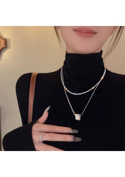 Yeni Perçin Metal Deri Yaka Crockpunk Aşk Kız Kültür Niş Kolye (Yurt Dışından)