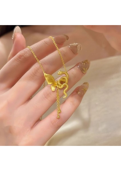 Yeni Çin Zen Uzun Bronz Tüy Kolye Vintage Bohem Etnik Tarzı Çift Jumper Giyim Uzun Aksesuarlar (Yurt Dışından)