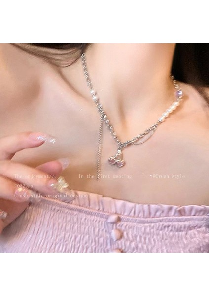 Yeni Kolye Kadın Niş Aksesuarları Baharatlı Kız Tatlı Serin Köprücük Kemiği Zinciri Kazak Kazak Zinciri Yüz Üst Düzey Süslemeler Duygusu ile (Yurt Dışından)