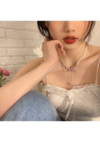 Yeni Ekleme Japonya ve Güney Kore Kolye Tasarım Duygusu Gelişmiş Hafif Lüks Niş Köprücük Kemiği Zinciri, Kadın Kolye (Yurt Dışından)