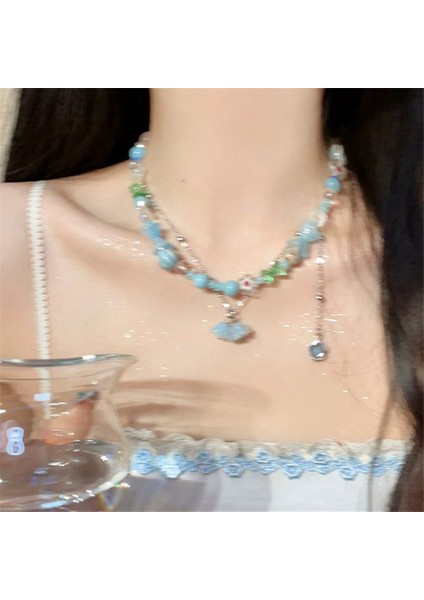 Yeni Ekleme Japonya ve Güney Kore Kolye Tasarım Duygusu Gelişmiş Hafif Lüks Niş Köprücük Kemiği Zinciri, Kadın Kolye (Yurt Dışından)