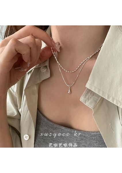 Yeni Kolye Niş Tasarım Birinci Sınıf Mizaç Duygusu Basit Köprücük Kemiği Zinciri Çok Yönlü Basit Hafif Lüks Kolye (Yurt Dışından)