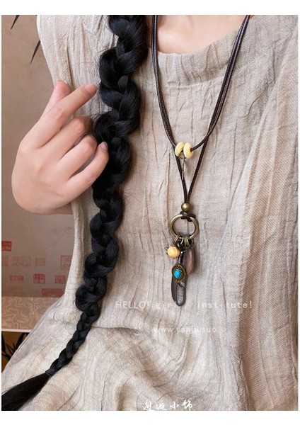 Yeni Perçin Metal Deri Yaka Crockpunk Aşk Kız Kültür Niş Kolye (Yurt Dışından)