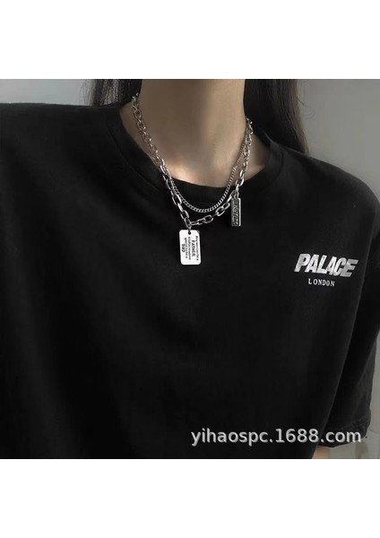 Yeni Perçin Metal Deri Yaka Crockpunk Aşk Kız Kültür Niş Kolye (Yurt Dışından)