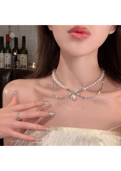 Yeni Ekleme Japonya ve Güney Kore Kolye Tasarım Duygusu Gelişmiş Hafif Lüks Niş Köprücük Kemiği Zinciri, Kadın Kolye (Yurt Dışından)