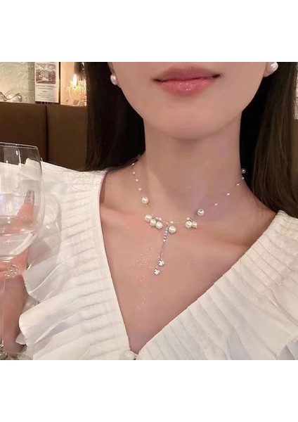 Yeni Ekleme Japonya ve Güney Kore Kolye Tasarım Duygusu Gelişmiş Hafif Lüks Niş Köprücük Kemiği Zinciri, Kadın Kolye (Yurt Dışından)