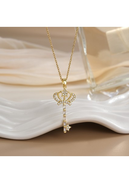 Yeni Kıdemli Işık Duygusu Lüks Titanyum Çelik Kolye Kadın Niş Tasarım Baharatlı Kız Inci Köprücük Kemiği Zinciri Moda Yüz Aksesuarları ile (Yurt Dışından)