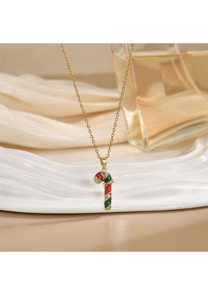 Yeni Basit Kakma Zirkonya Yay Kolye Kadın Basit Yüksek Sınıf Mücevher Duygusu Titanyum Çelik Renk Kaybetmez (Yurt Dışından)