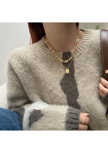 Yeni Kolye Niş Tasarım Birinci Sınıf Mizaç Duygusu Basit Köprücük Kemiği Zinciri Çok Yönlü Basit Hafif Lüks Kolye (Yurt Dışından)