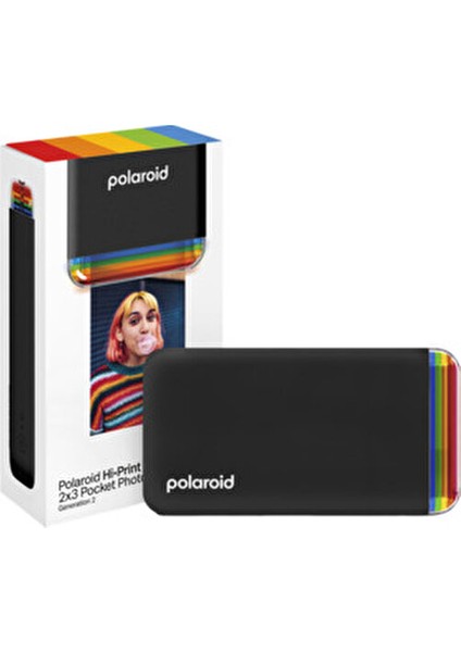 Hıprınt Gen 2 2x3 Mobil Fotoğraf Yazıcısı Şık Siyah Tasarım ile Anılarınızı Yakalayın