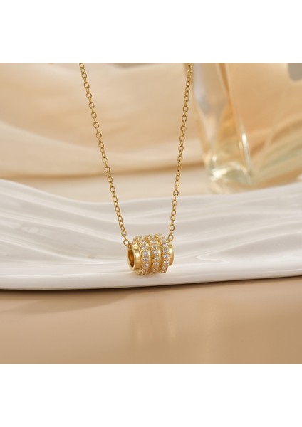 Yeni Titanyum Çelik Premium Niş Tasarım Kolye Duygusu Gelgit Modası Basit Mizaç Rengini Kaybetmez Köprücük Kemiği Zinciri (Yurt Dışından)