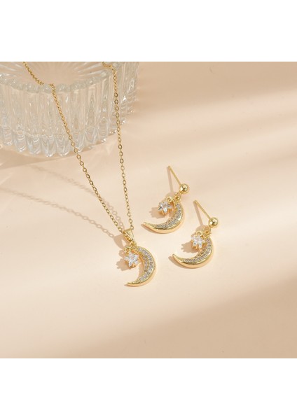 Yeni Basit Kakma Zirkonya Yay Kolye Kadın Basit Yüksek Sınıf Mücevher Duygusu Titanyum Çelik Renk Kaybetmez (Yurt Dışından)