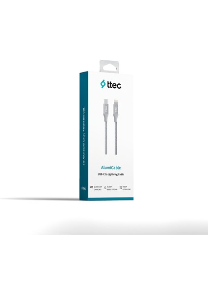 AlumiCable USB-C - Lightning Hızlı Şarj Kablosu 150 cm Gümüş 2DK41G fiyatları