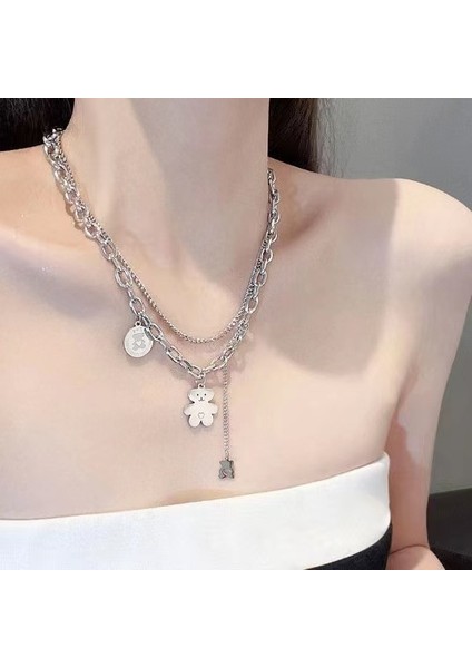 Yeni Kolye Kadın Niş Aksesuarları Baharatlı Kız Tatlı Serin Köprücük Kemiği Zinciri Kazak Kazak Zinciri Yüz Üst Düzey Süslemeler Duygusu ile (Yurt Dışından)