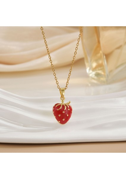 Yeni Basit Kakma Zirkonya Yay Kolye Kadın Basit Yüksek Sınıf Mücevher Duygusu Titanyum Çelik Renk Kaybetmez (Yurt Dışından)