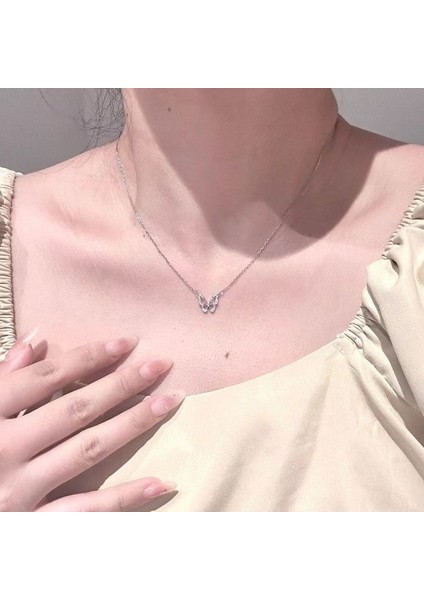 Yeni Kolye Niş Tasarım Birinci Sınıf Mizaç Duygusu Basit Köprücük Kemiği Zinciri Çok Yönlü Basit Hafif Lüks Kolye (Yurt Dışından)