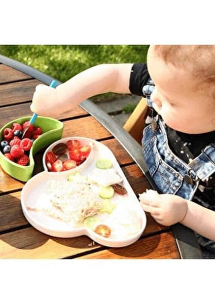 Bambu Yemek Seti Sevimli Tasarım 12 Ay Üstü Bebekler İçin BPA İçermeyen 3 Parça