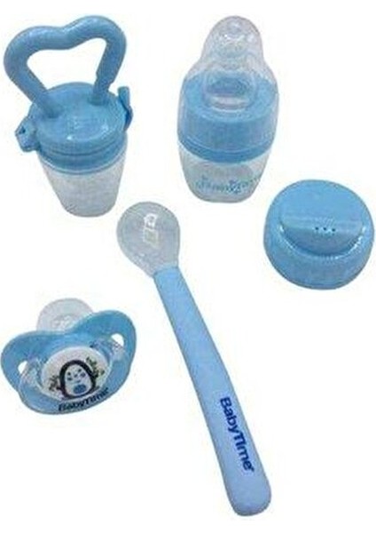 BT513 Mavi Beslenme Seti Polipropilen Malzeme ile BPA İçermez 5 Parça fırsatları