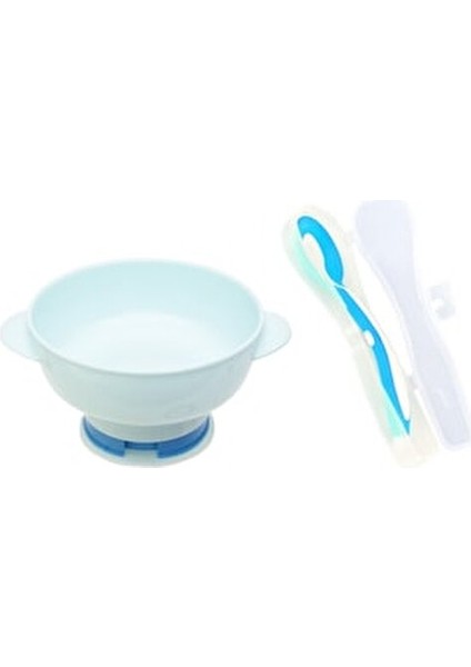 Vakumlu Mama Tabağı ve Kaşık Seti Yumuşak Malzemeden 0-3 Yaş Bebekler İçin fırsatları