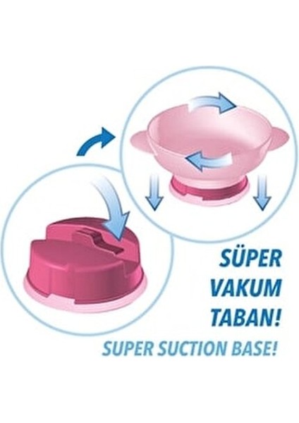 Vakumlu Mama Tabağı ve Kaşık Seti Yumuşak Malzemeden 0-3 Yaş Bebekler İçin