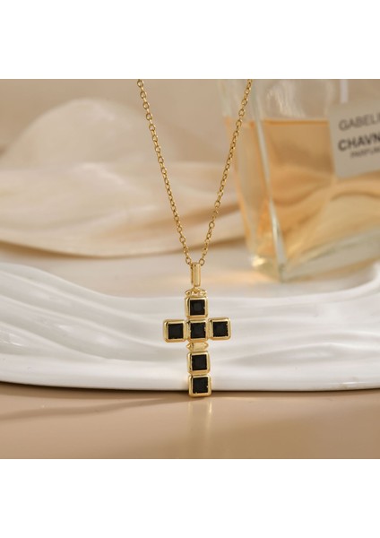 Yeni Avrupa ve Amerika Birleşik Devletleri Moda Lüks Niş Mücevher Deniz Dünyası Kolye Bakır Kaplama 18K Kolye Titanyum Çelik Köprücük Kemiği Zinciri (Yurt Dışından)