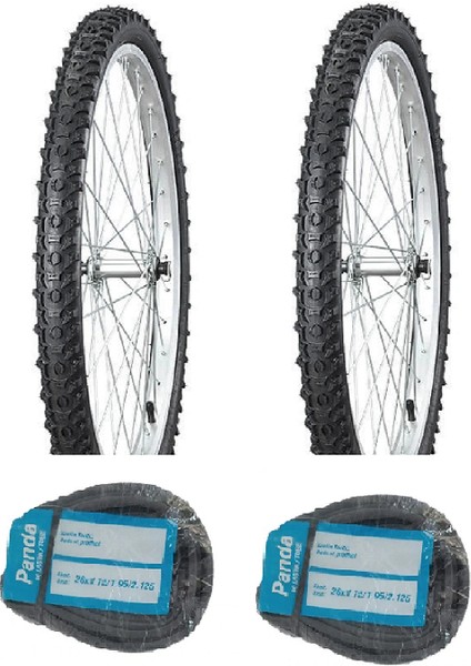 Irc 26 Jant 26X2.10 CR73 Bisiklet Dış Lastiği x 2 Adet + Panda Iç Lastik Seti