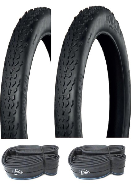 20 Jant 20X4.00 (90/100-16) BL306 Elektrikli Bisiklet Dış Lastiği x 2 Adet + Anlas Iç Lastik Seti