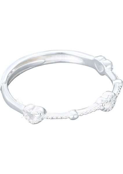 S925 Ayar Gümüş Aşk Açık Yüzük Şeftali Kalp Gümüş Yüzük Yüzüğü Kadın (Yurt Dışından) fiyatları