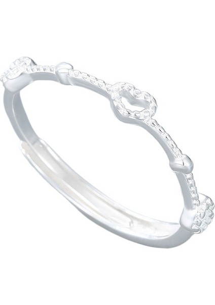 S925 Ayar Gümüş Aşk Açık Yüzük Şeftali Kalp Gümüş Yüzük Yüzüğü Kadın (Yurt Dışından) modelleri