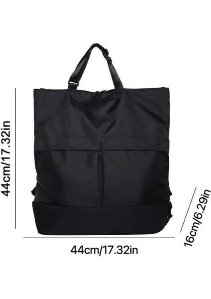 Y2K Unisex Büyük Kapasiteli Naylon Sırt Çantası Erkekler Su Geçirmez Spor Çantası Kadınlar Rahat Seyahat Backbag Trend Çantaları Boş Zaman El Çantaları: Siyah/: 44X44X16CM (Yurt Dışından)