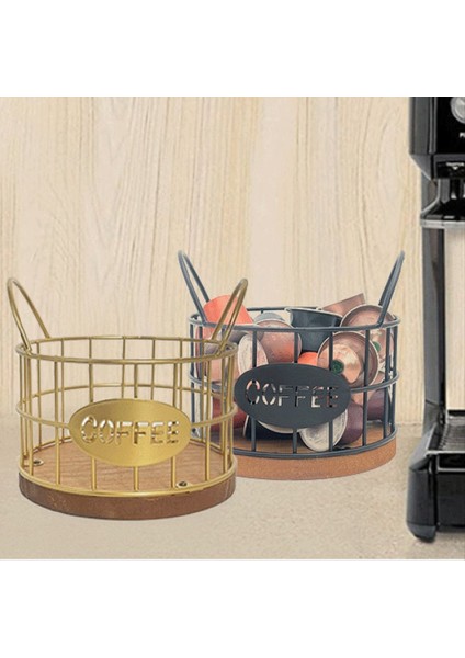 Ahşap Kahve Kapsül Düzenleyici Mutfak Tezgahı Saklama Sepeti, B (Yurt Dışından) fiyatları